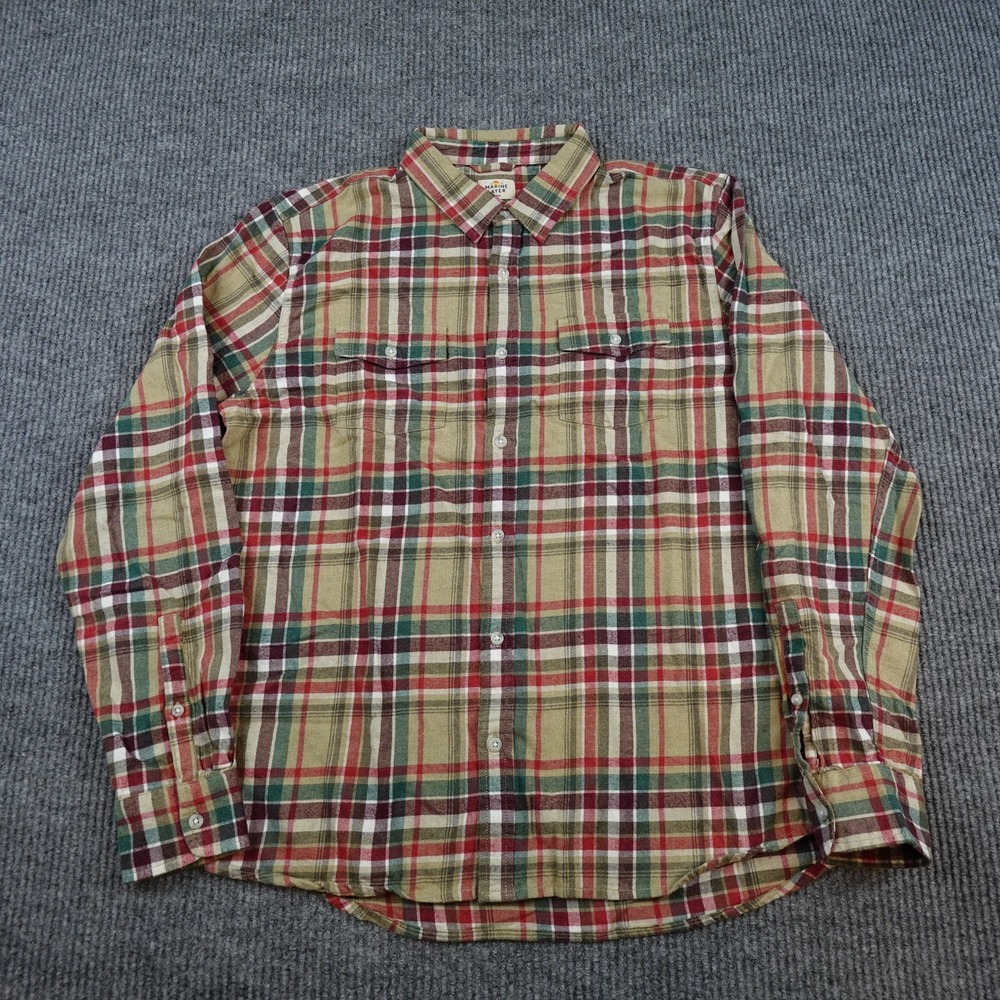 Marine Layer Balboa Flannel Shirt Mens Large Plaid Long Sleeve Button Up